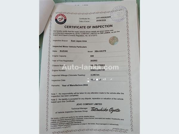 Suzuki 3BA-HA37S 2024 Cars For Sale in SriLanka 