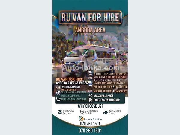 Ru Van For Hire Angoda Rental Service 0702601501