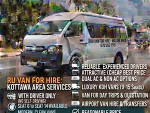 Ru Van For Hire Rental Service Malabe 0702601501