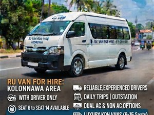 Ru Van For Hire Rental Service Kolonnawa 0702601501