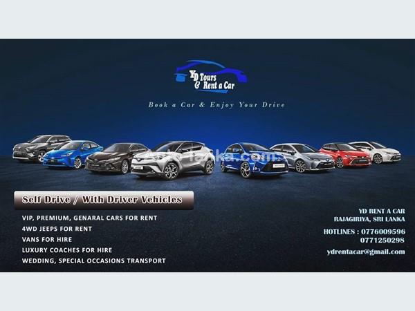 All type of vehicles for rent