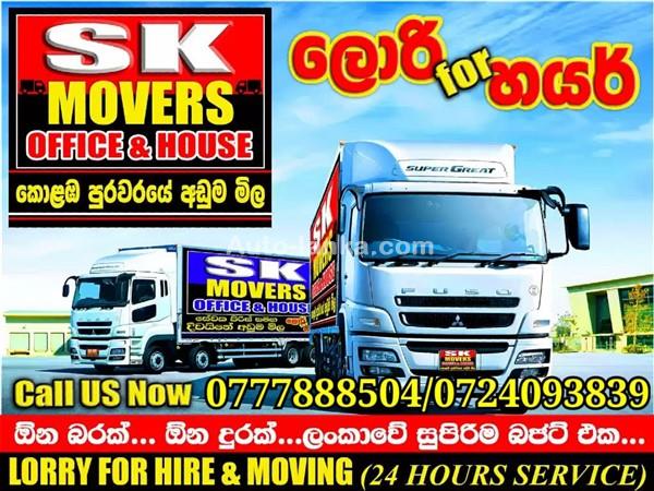 Lorry for hire and movers